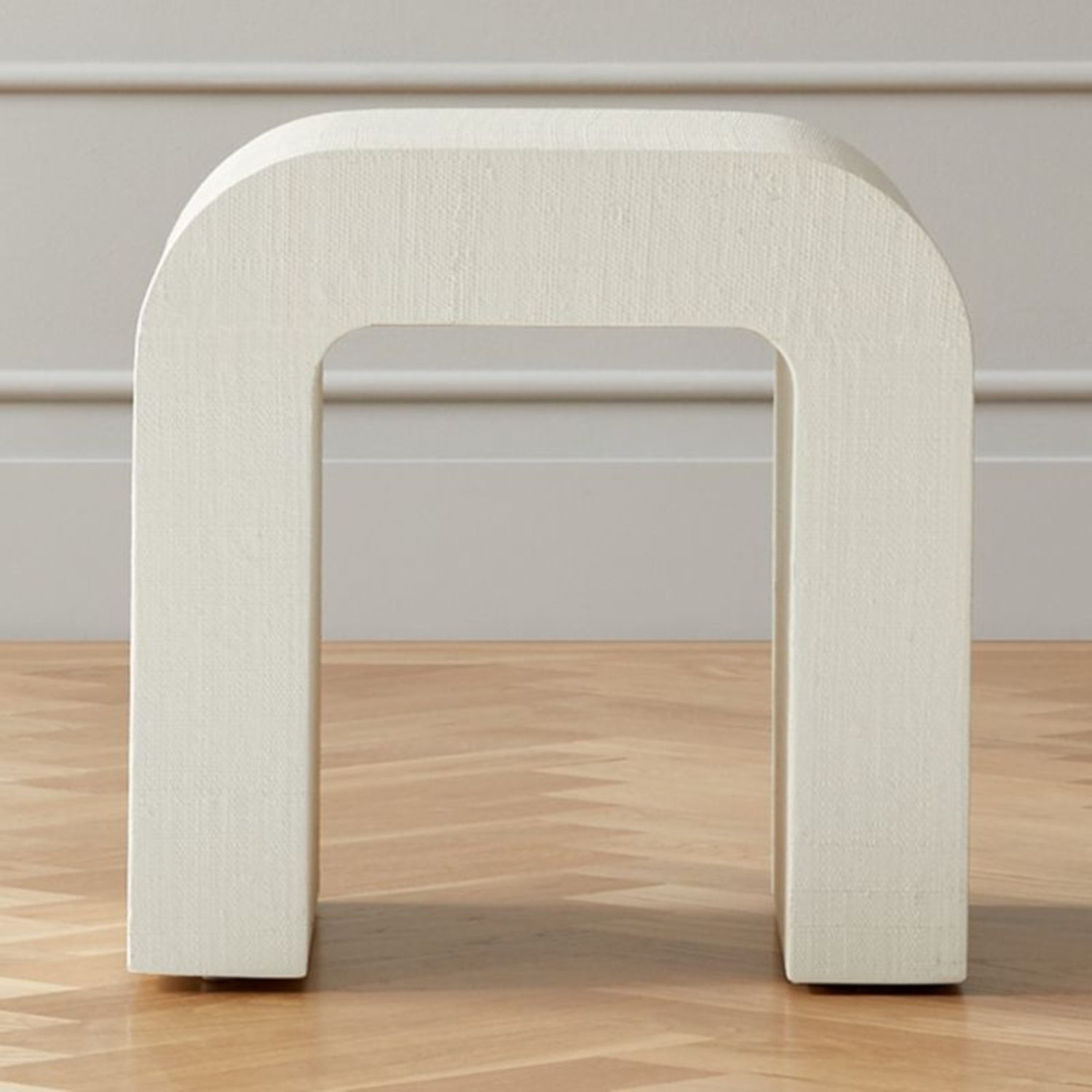 CB2 Horseshoe White Side Table - image-4