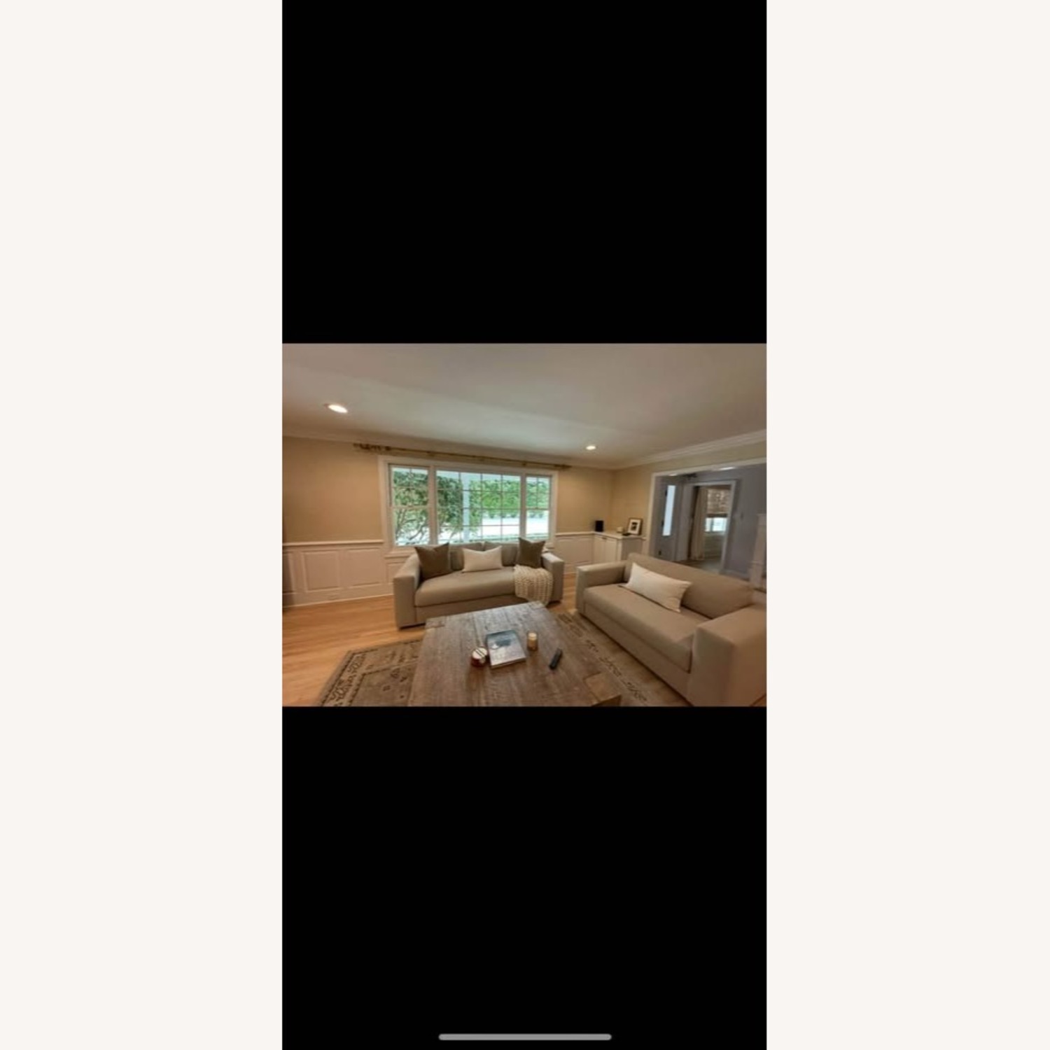 Pottery Barn Carmel Square 62" Sofa (Oatmeal) - image-2