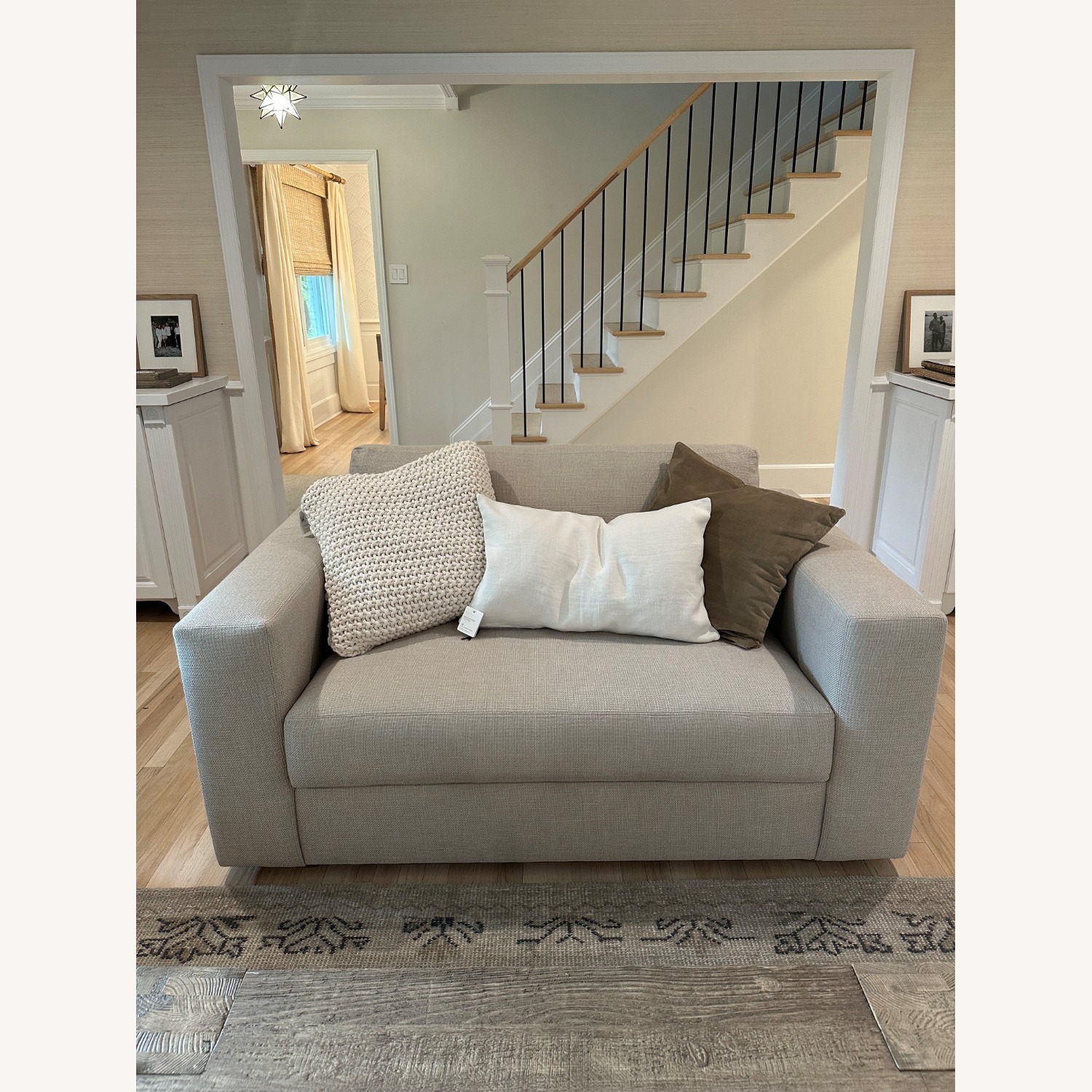 Pottery Barn Carmel Square 62" Sofa (Oatmeal) - image-1