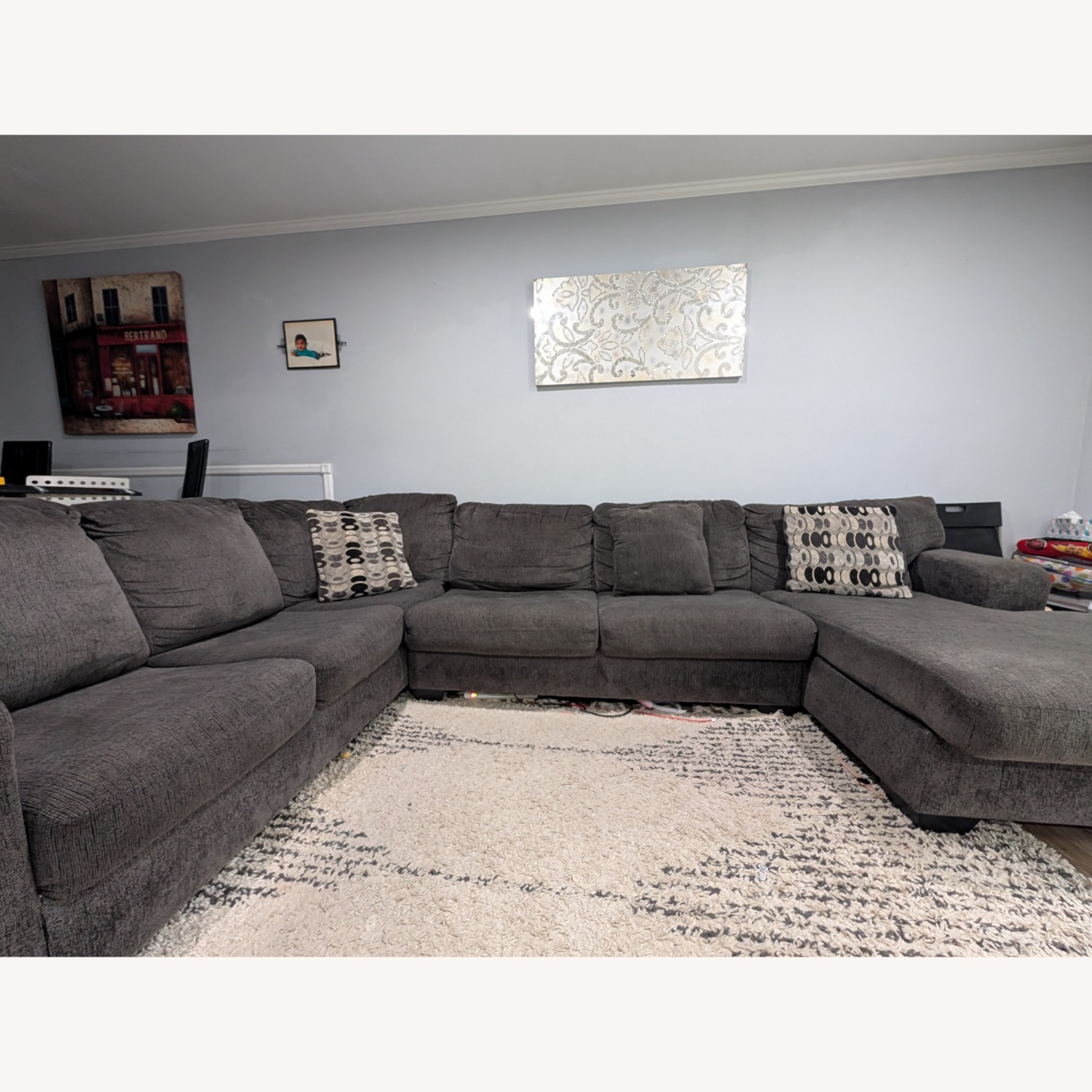 Ashley Furniture Ballinasloe Gray Sectional Sofa with Chaise - image-1