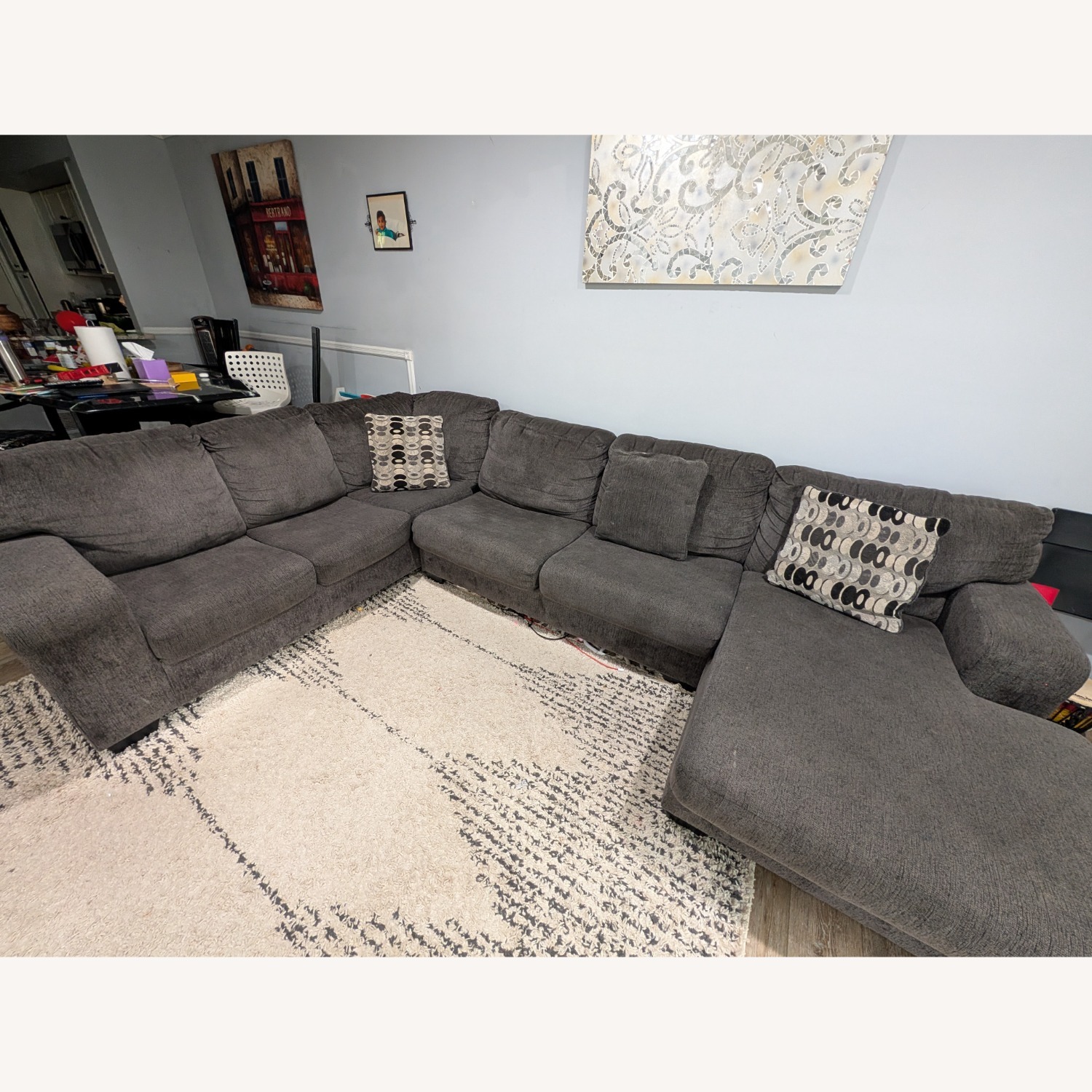 Ashley Furniture Ballinasloe Gray Sectional Sofa with Chaise - image-3