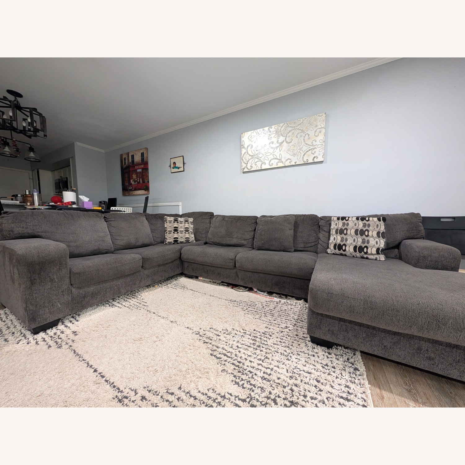 Ashley Furniture Ballinasloe Gray Sectional Sofa with Chaise - image-2