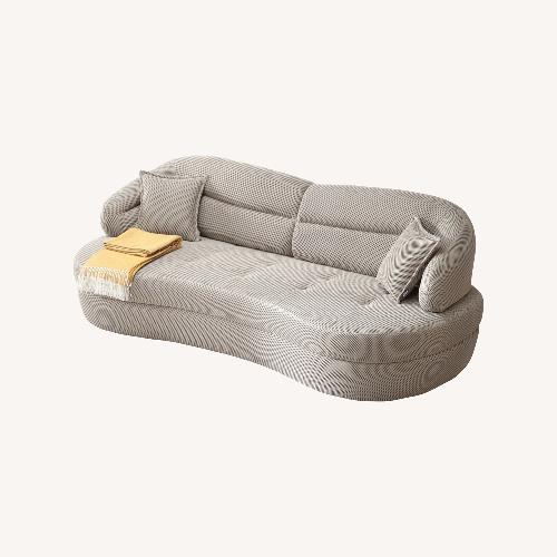 Used Wayfair Modern Light Gray Curved Sofa – 3+ Seater for sale on AptDeco