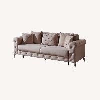 Wayfair Riva Cream Velvet Tufted Sleeper Sofa