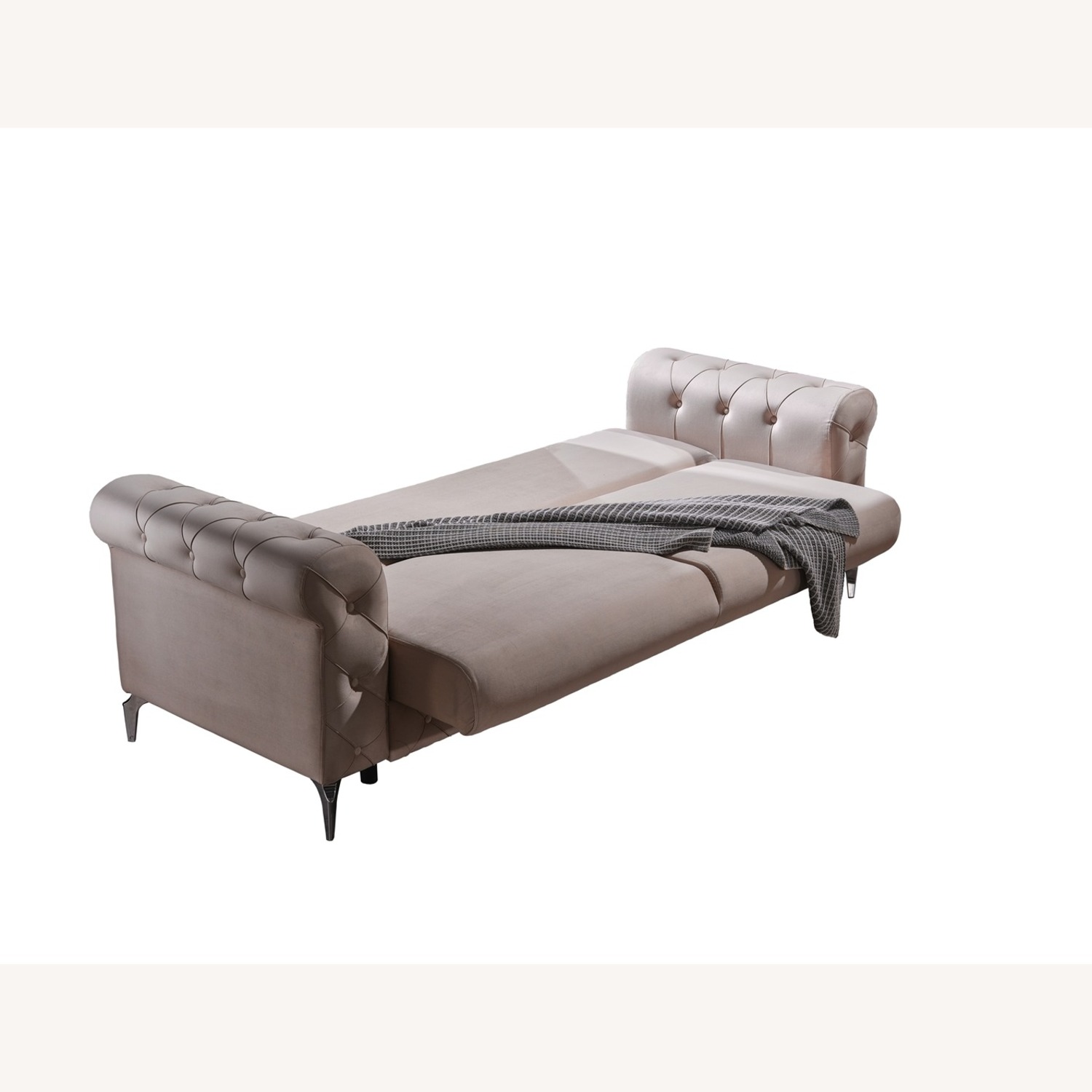 Wayfair Riva Cream Velvet Tufted Sleeper Sofa - image-3
