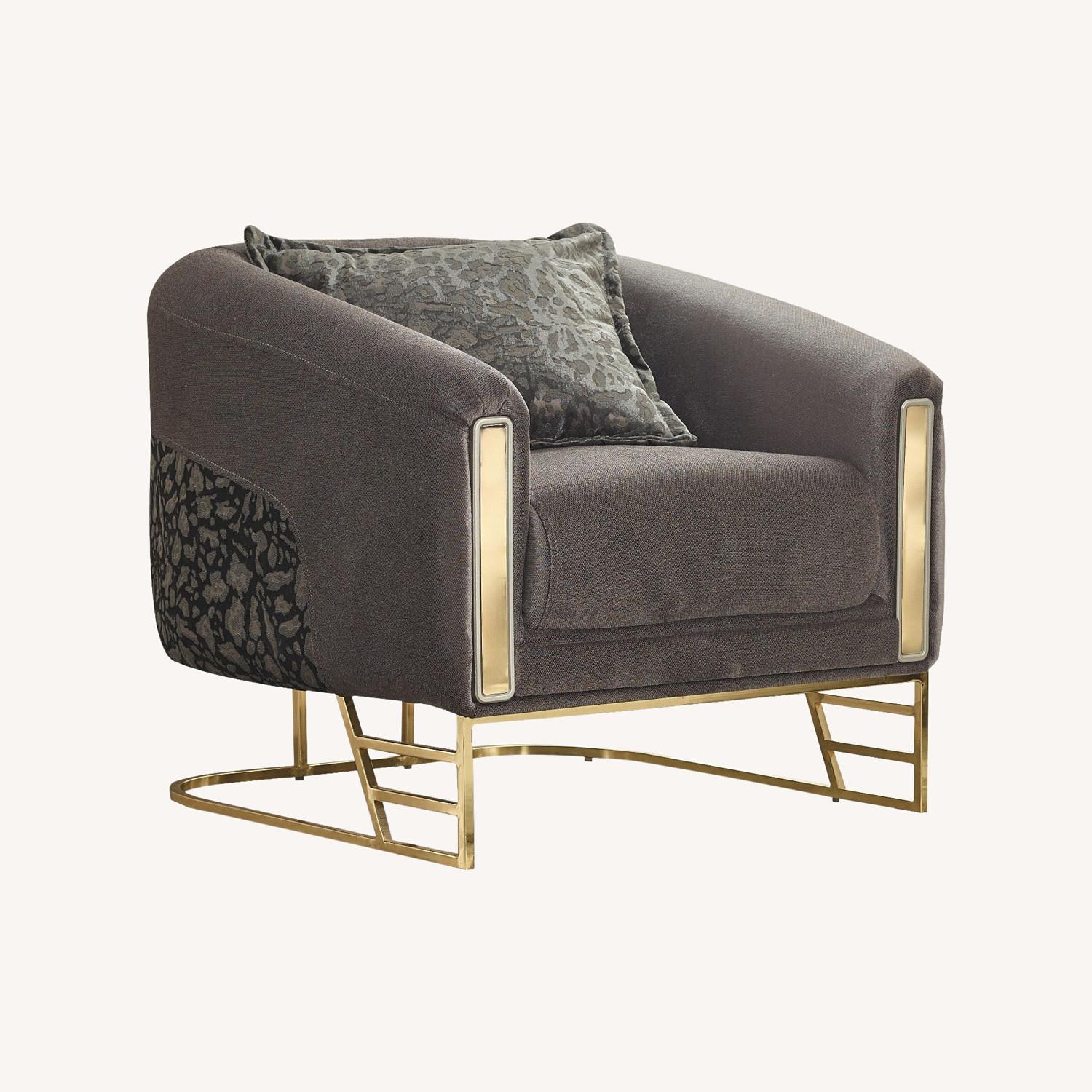 Wayfair Dark Gray Fabric Accent Chair - image-0