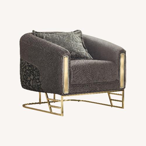 Used Wayfair Dark Gray Fabric Accent Chair for sale on AptDeco