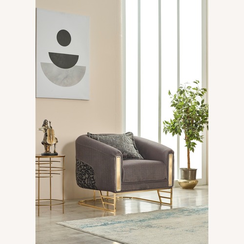 Used Wayfair Dark Gray Fabric Accent Chair for sale on AptDeco