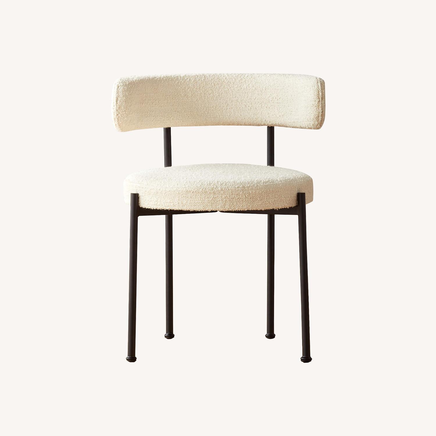 CB2 Inesse Ivory Boucle Dining Chair - AptDeco