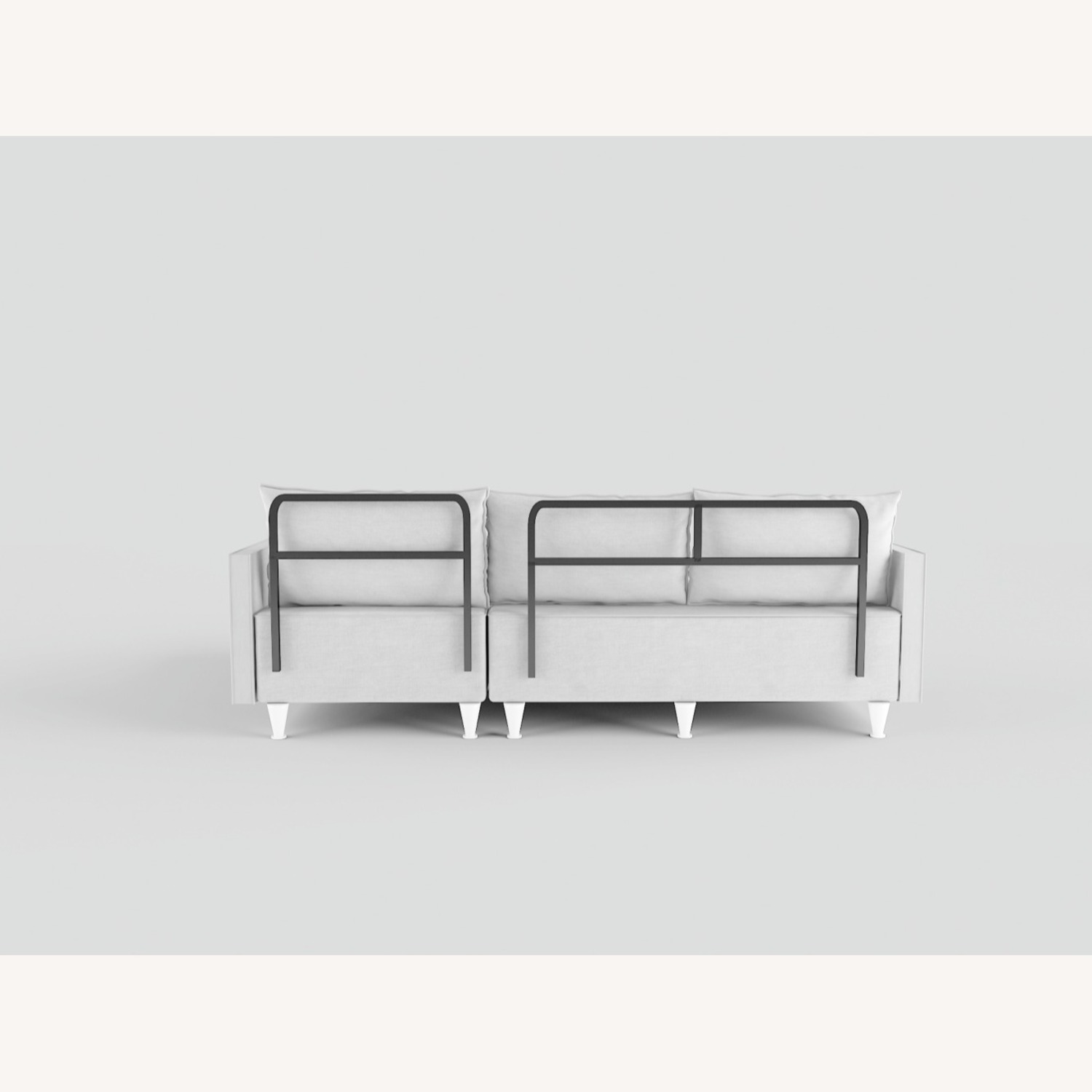 Right-Facing Grey Sectional Sofa with Chaise - image-3