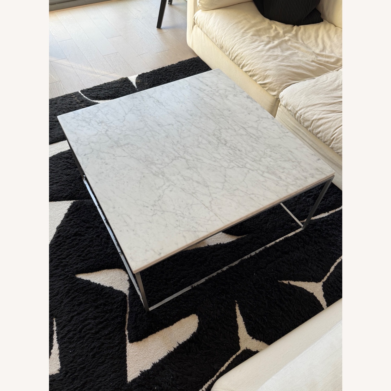 CB2 Sway Hand-Tufted Black and White Wool Area Rug - image-3