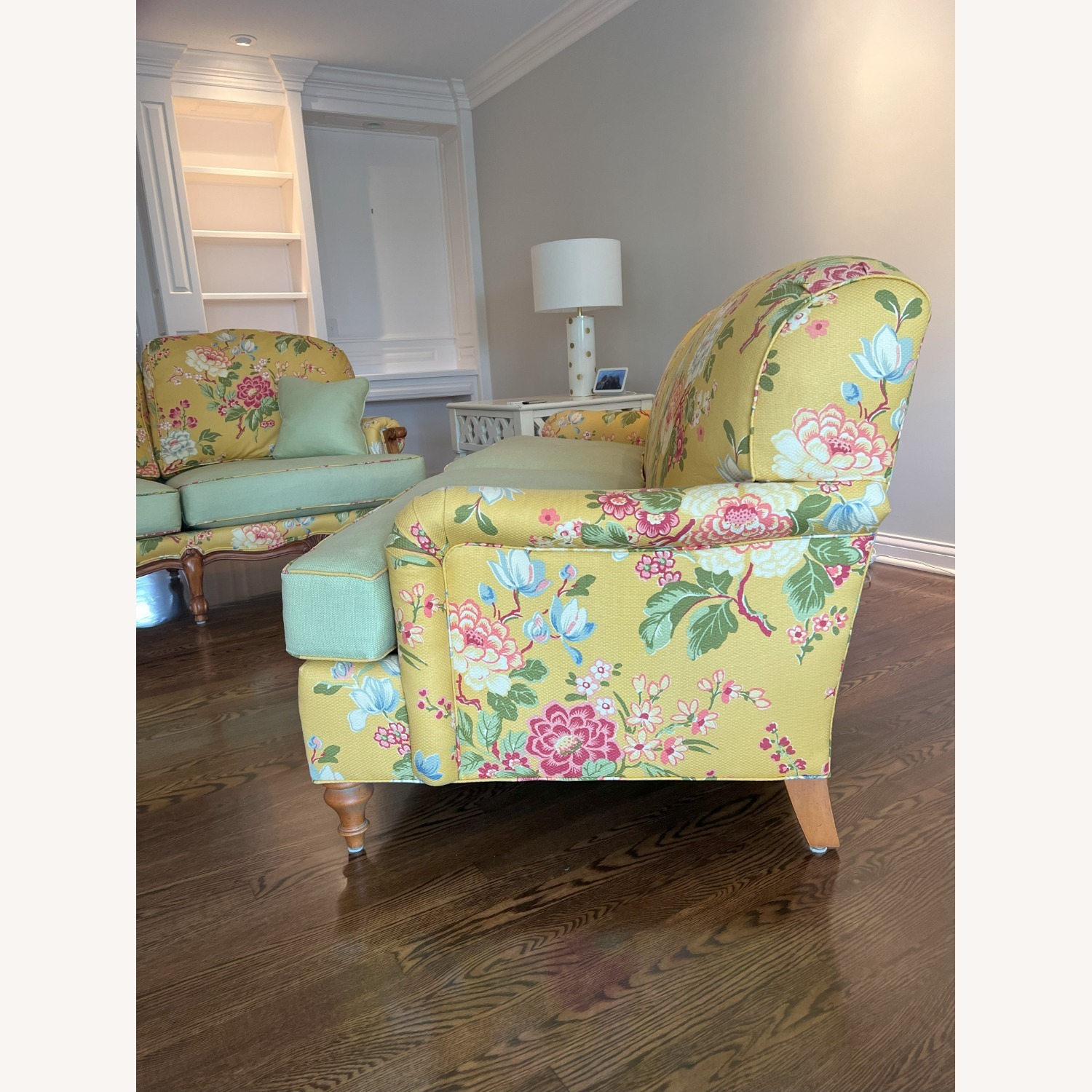 Calico Corners Yellow Fabric 3+ Seater Sofa - image-2