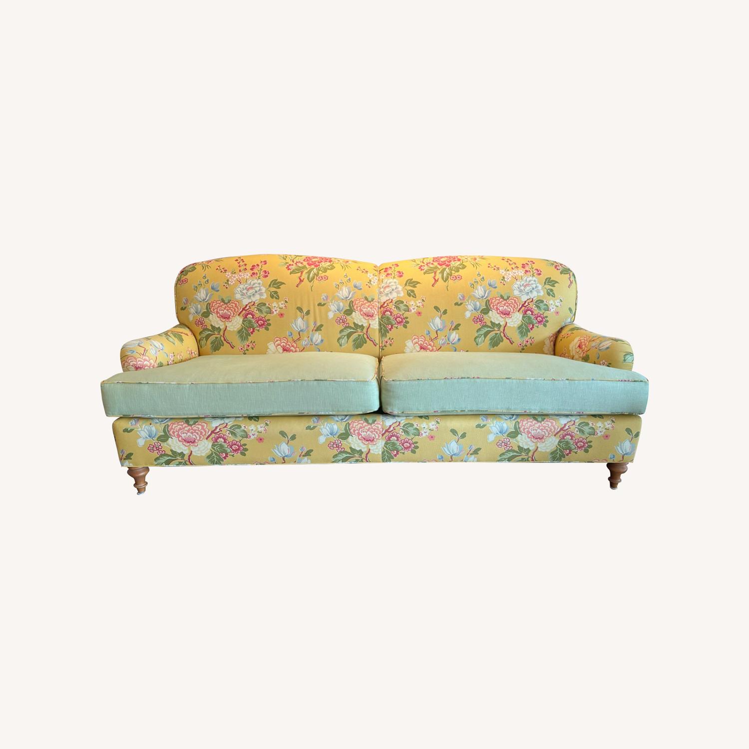 Calico Corners Yellow Fabric 3+ Seater Sofa - image-0