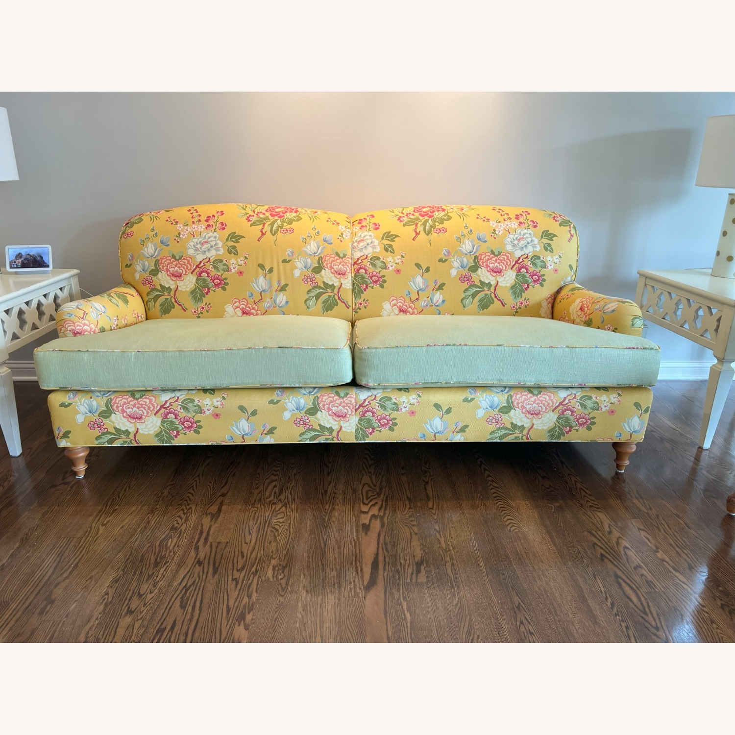 Calico Corners Yellow Fabric 3+ Seater Sofa - image-1