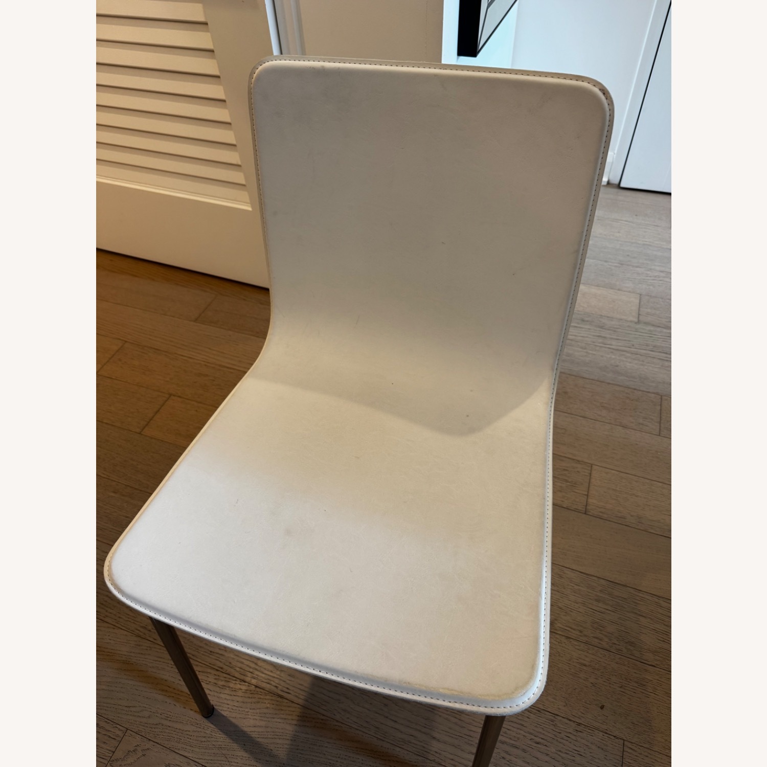 CB2 Strut White Dining Chairs - image-2