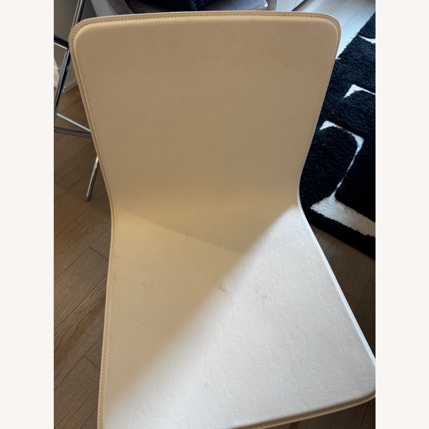 CB2 Strut White Dining Chairs AptDeco