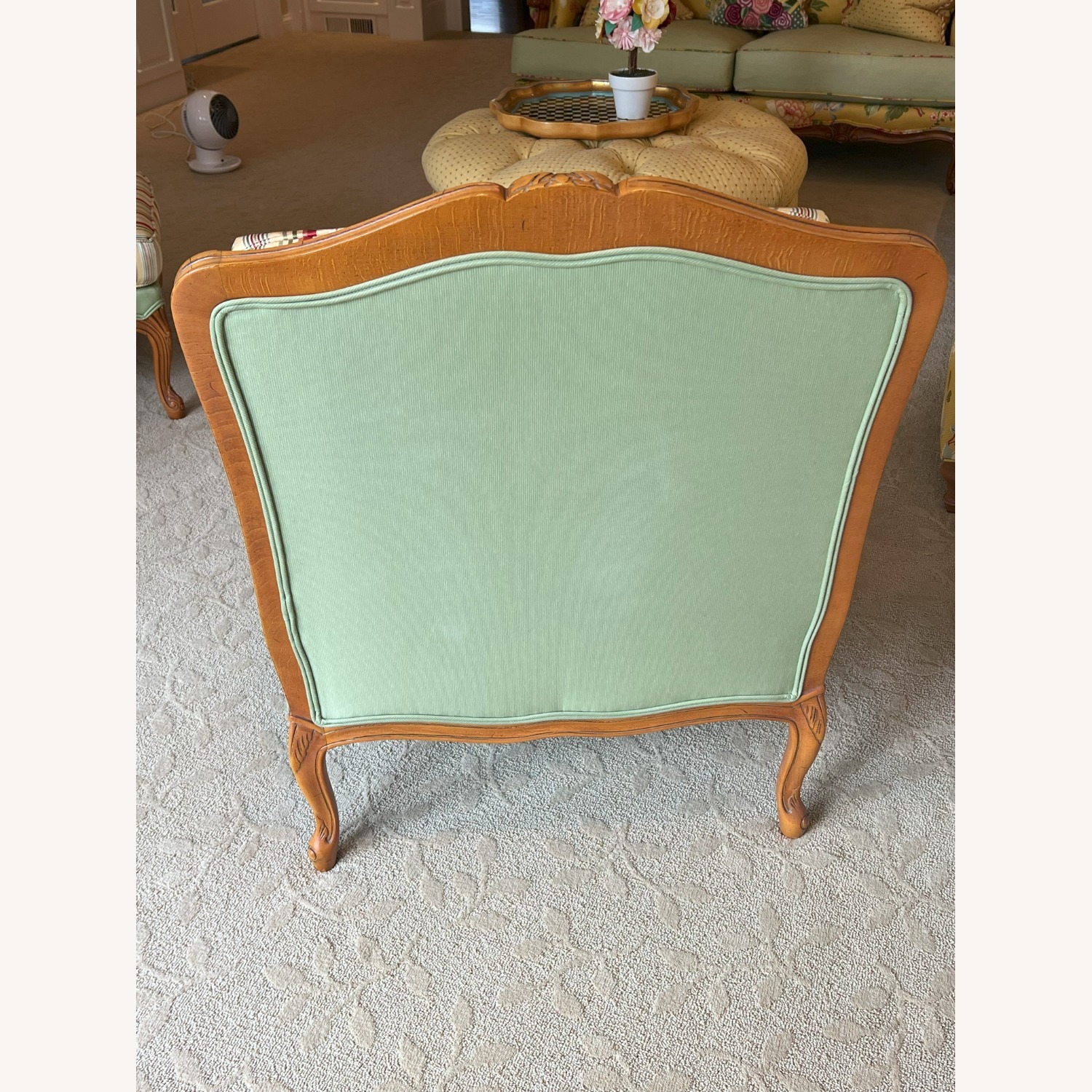 Calico Corners Yellow Fabric Armchair - image-3