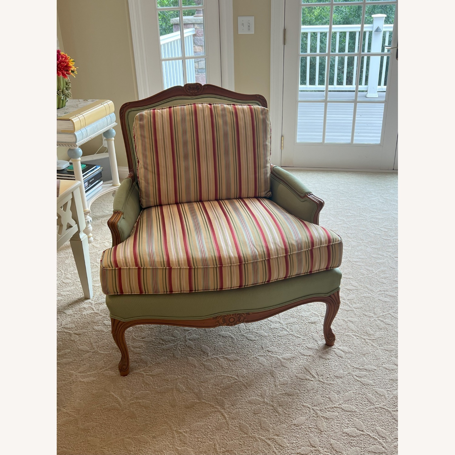 Calico Corners Yellow Fabric Armchair - image-2