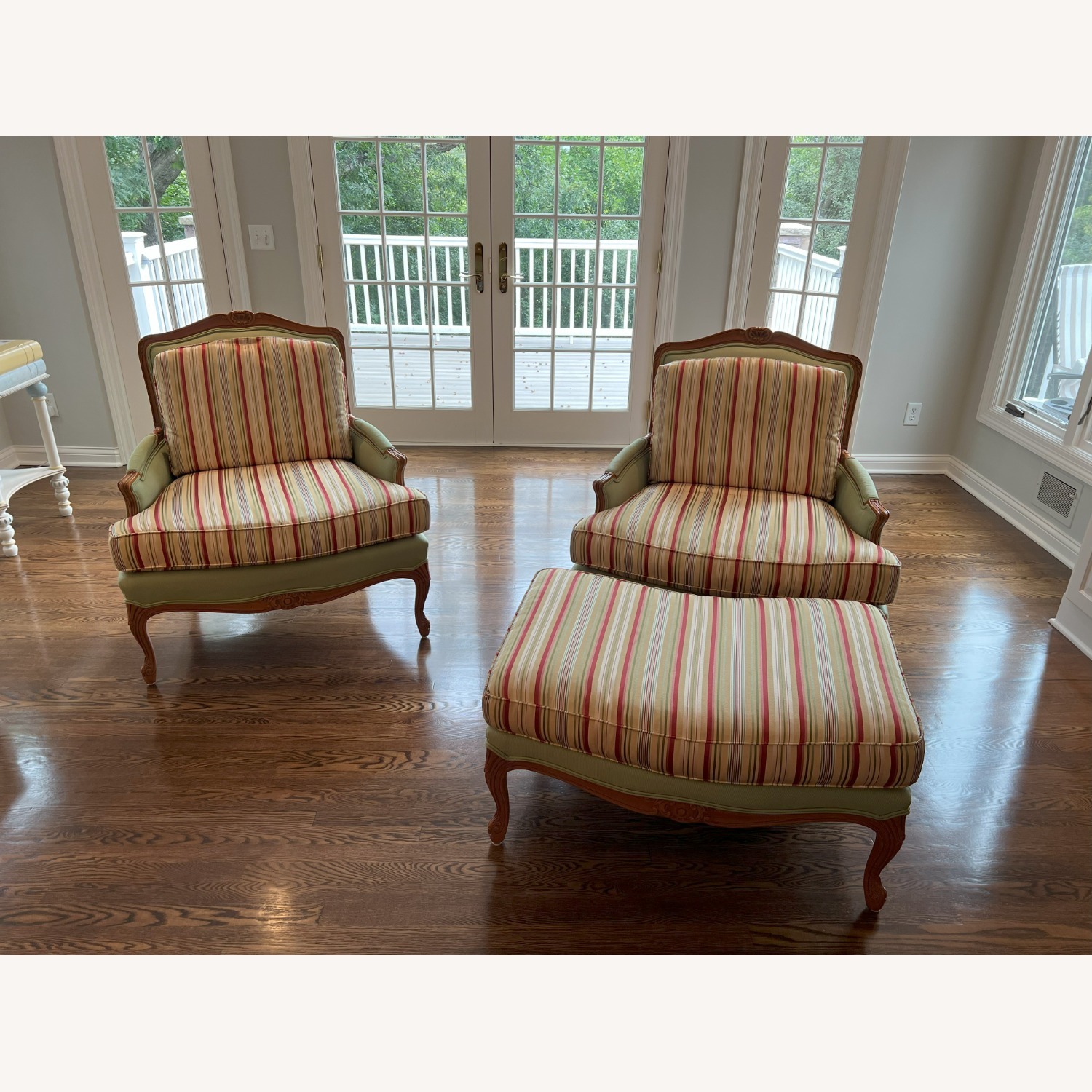 Calico Corners Yellow Fabric Armchair - image-1