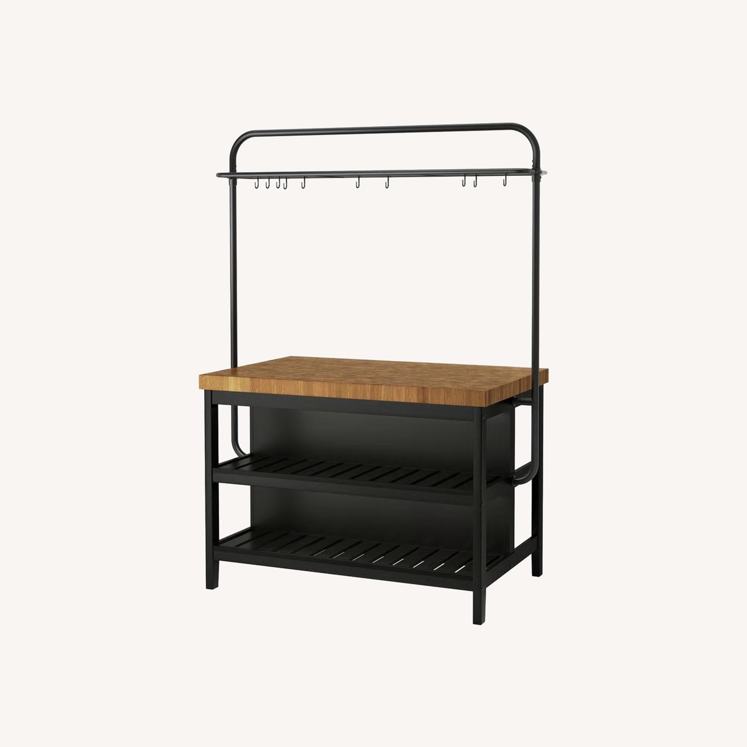 IKEA VADHOLMA Natural Wood Kitchen Island - image-0
