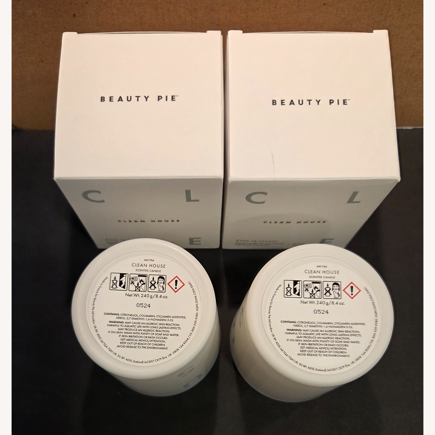 2  Pie Candles "Clean House" Scent - image-3