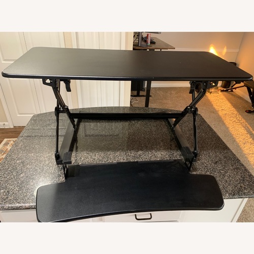 Used Flexispot Black Metal Desk for sale on AptDeco