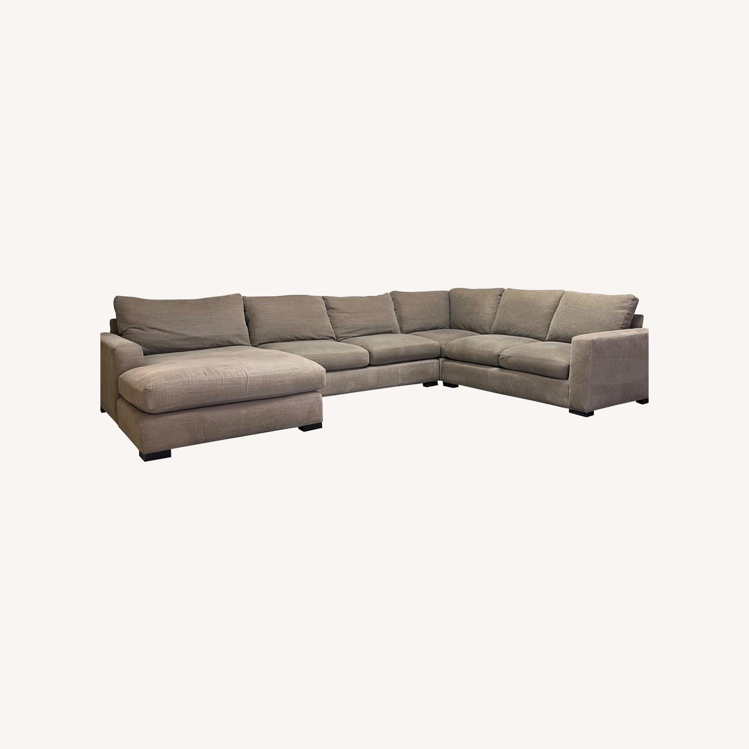 Room and Board Metro Sectional Sofa Couch Chaise - image-0