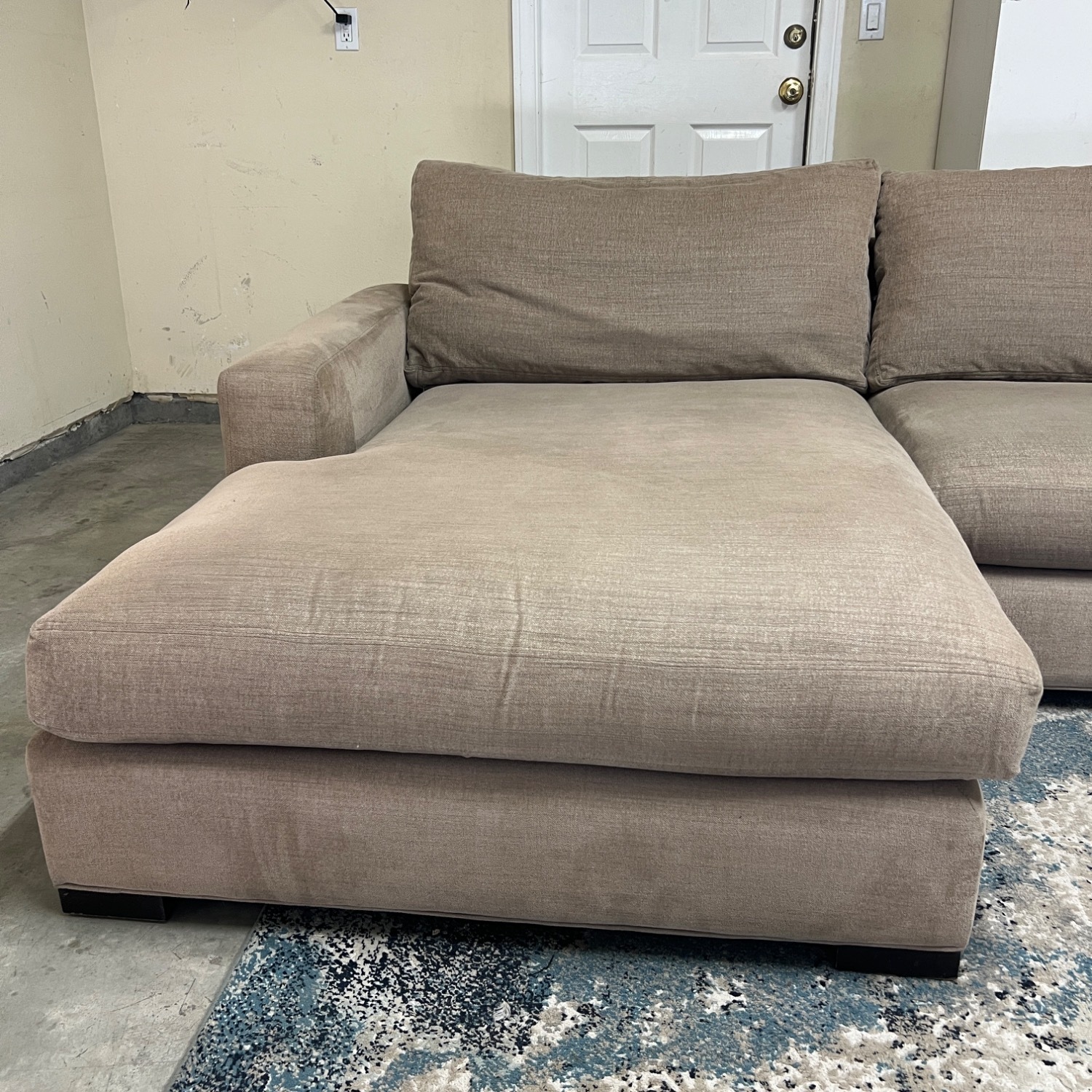 Room and Board Metro Sectional Sofa Couch Chaise - image-3