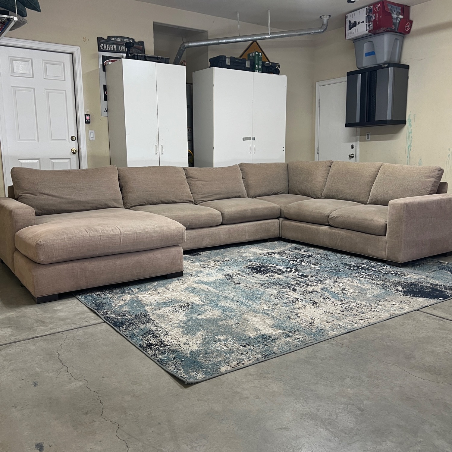 Room and Board Metro Sectional Sofa Couch Chaise - image-1