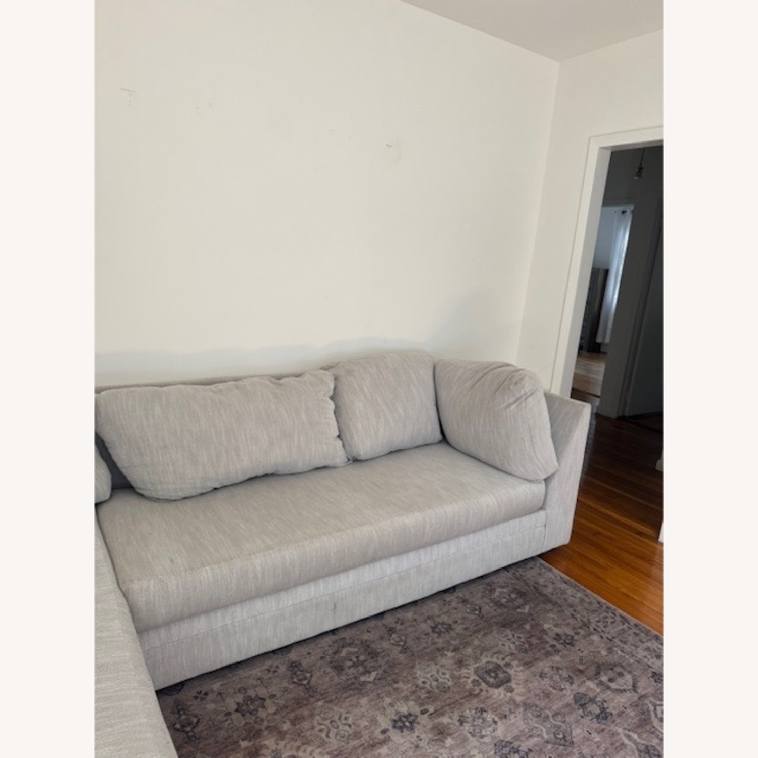 Light Gray Fabric 3+ Seater Sofa - image-4