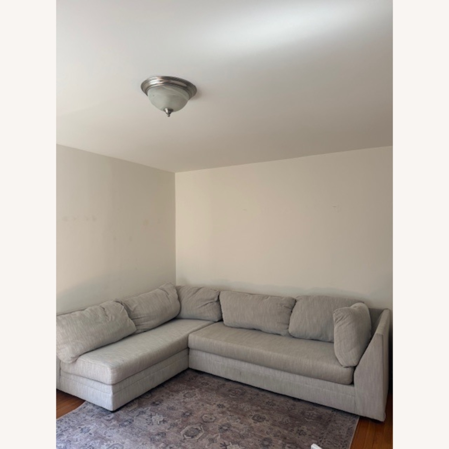 Light Gray Fabric 3+ Seater Sofa - image-1