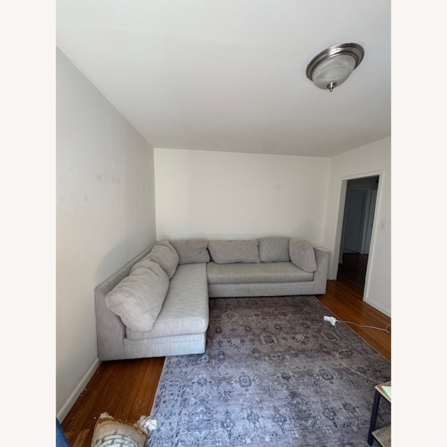 Light Gray Fabric 3+ Seater Sofa - image-2