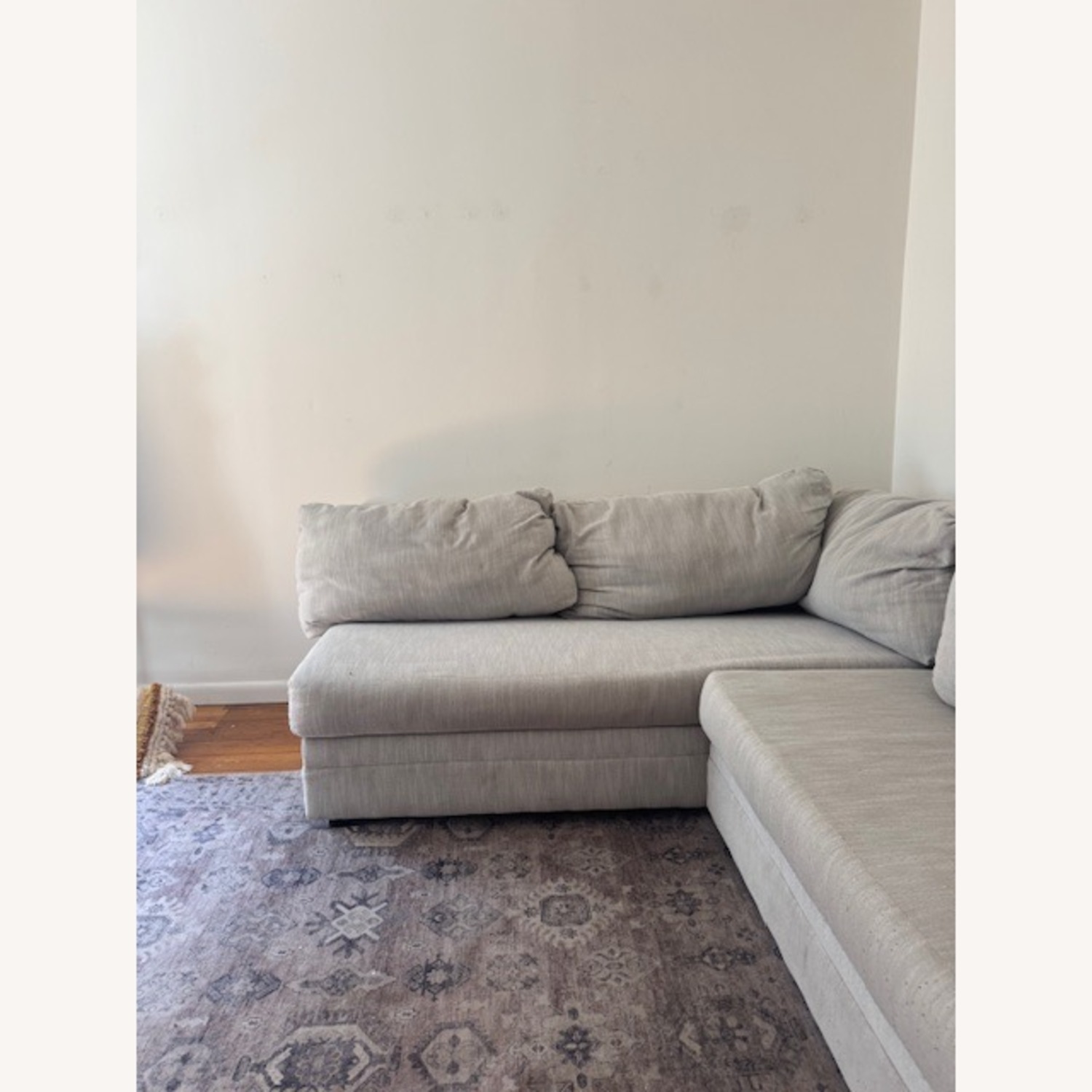 Light Gray Fabric 3+ Seater Sofa - image-6