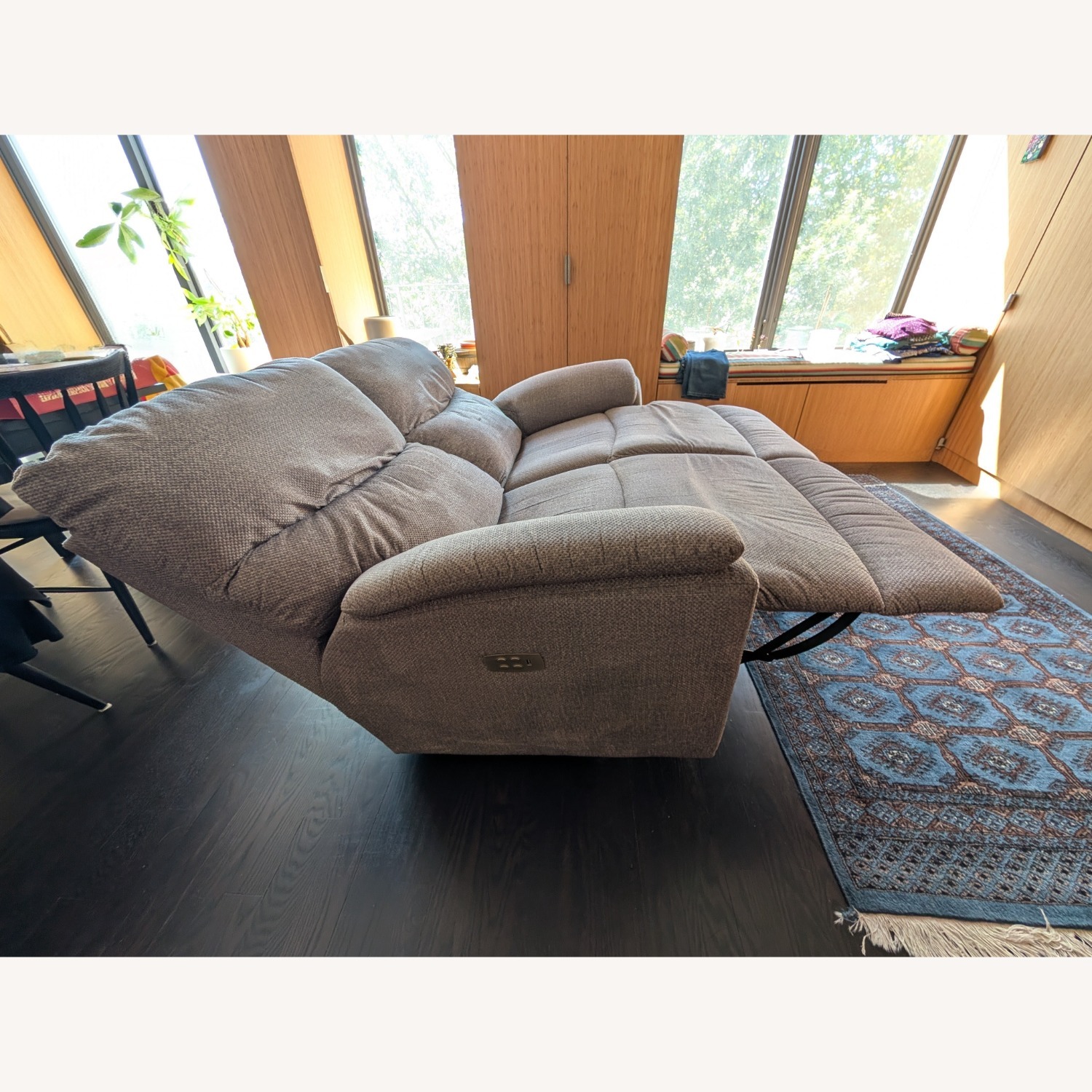 La-Z-Boy Trouper Light Gray 2 Seater Power Recliner  - image-2