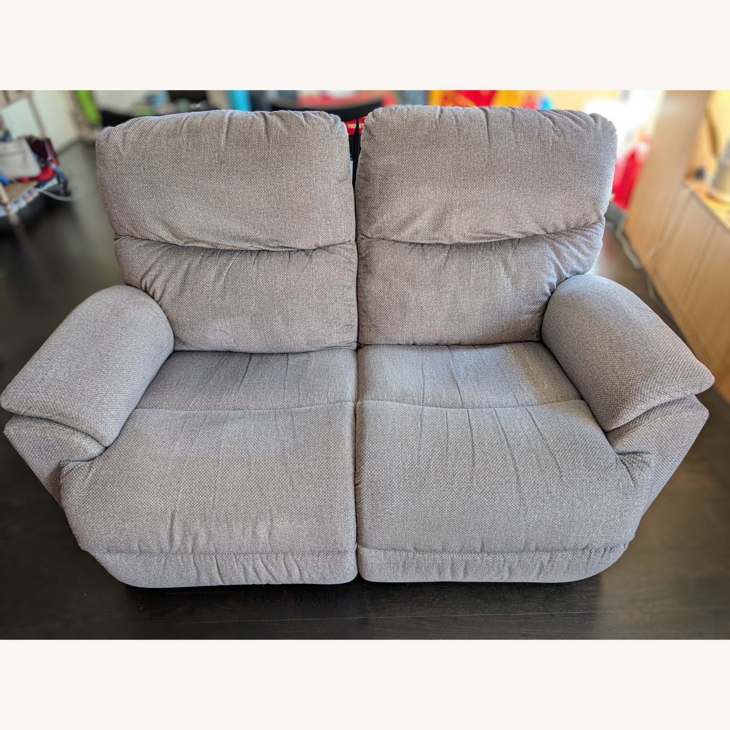 La-Z-Boy Trouper Light Gray 2 Seater Power Recliner  - image-4