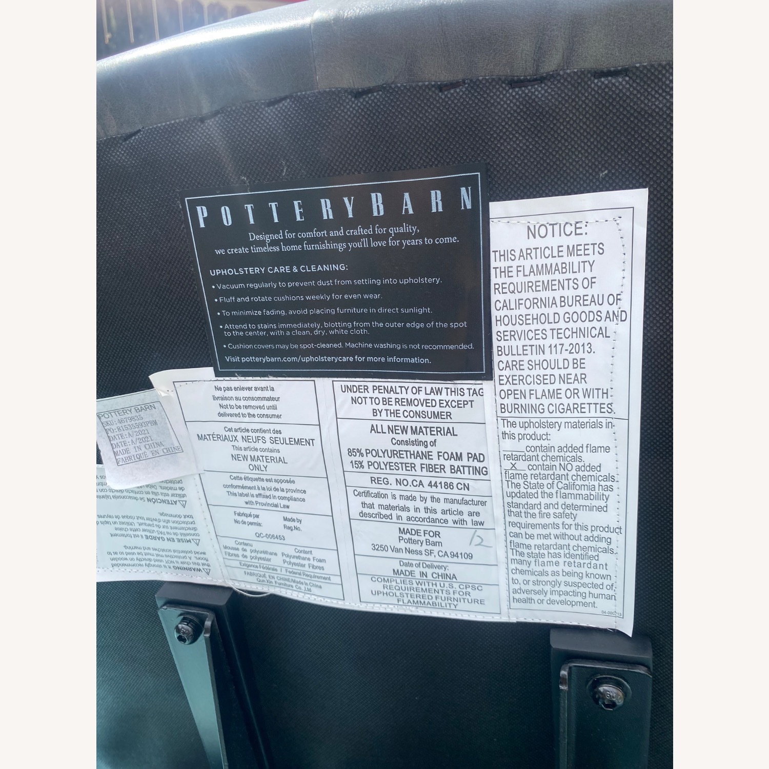 Custom PB Radcliffe Leather Chair – Indigo - image-10