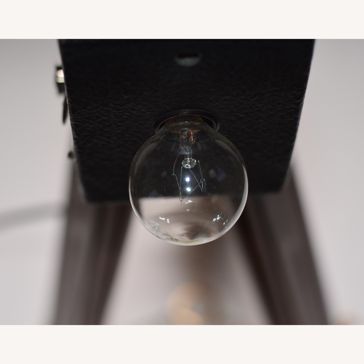 Vintage-Style Camera Lamp on Wooden Tripod - image-8