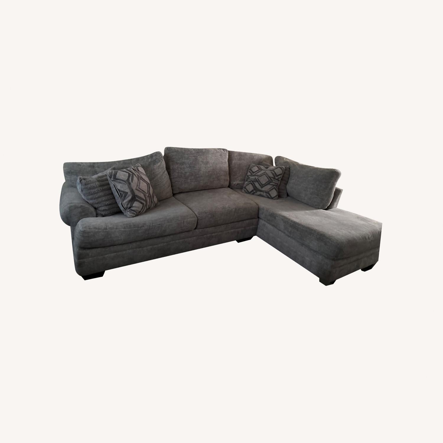 Haven Gray Fabric 2 Piece Sectional - image-8