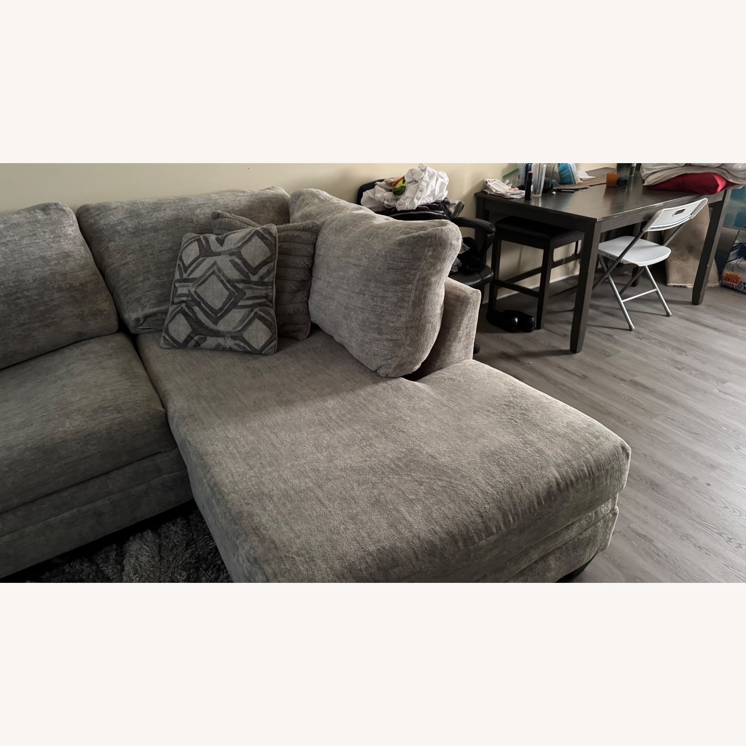Haven Gray Fabric 2 Piece Sectional - image-5