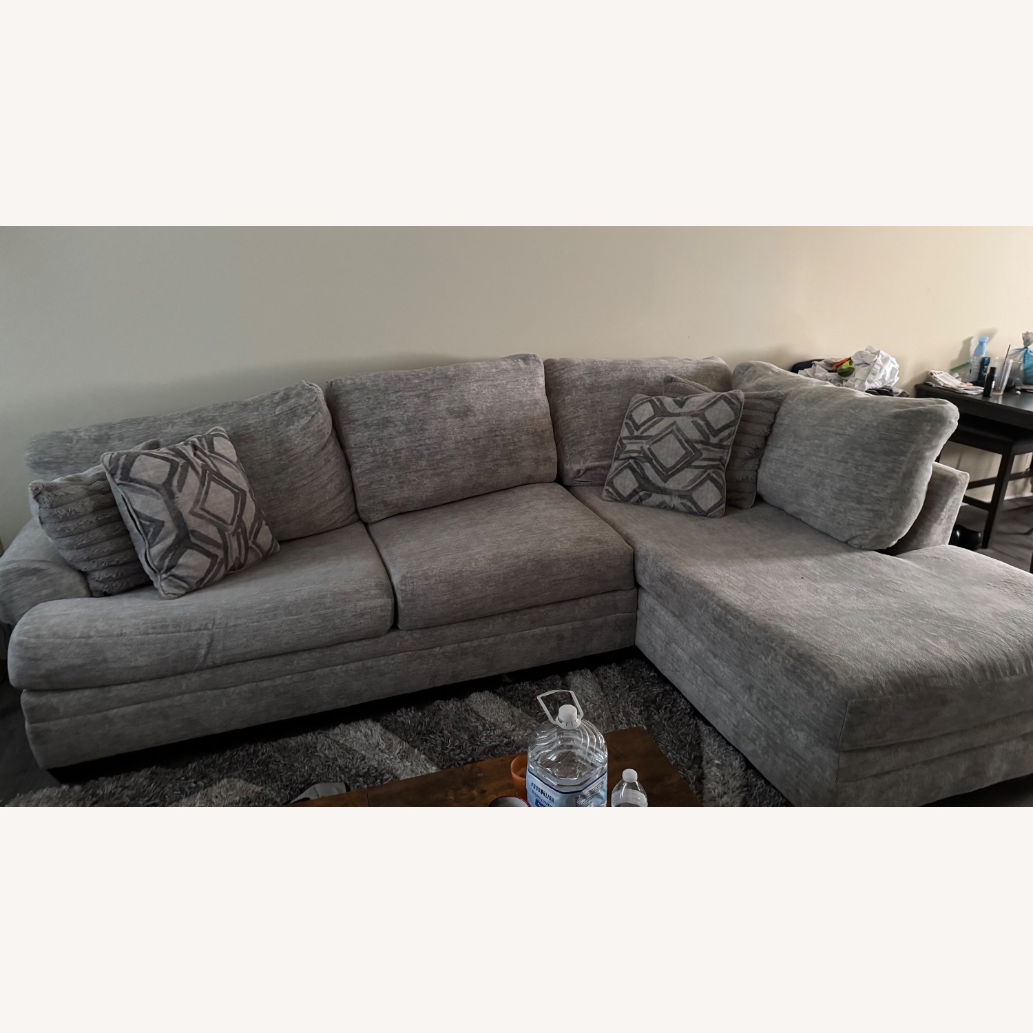 Haven Gray Fabric 2 Piece Sectional - image-1