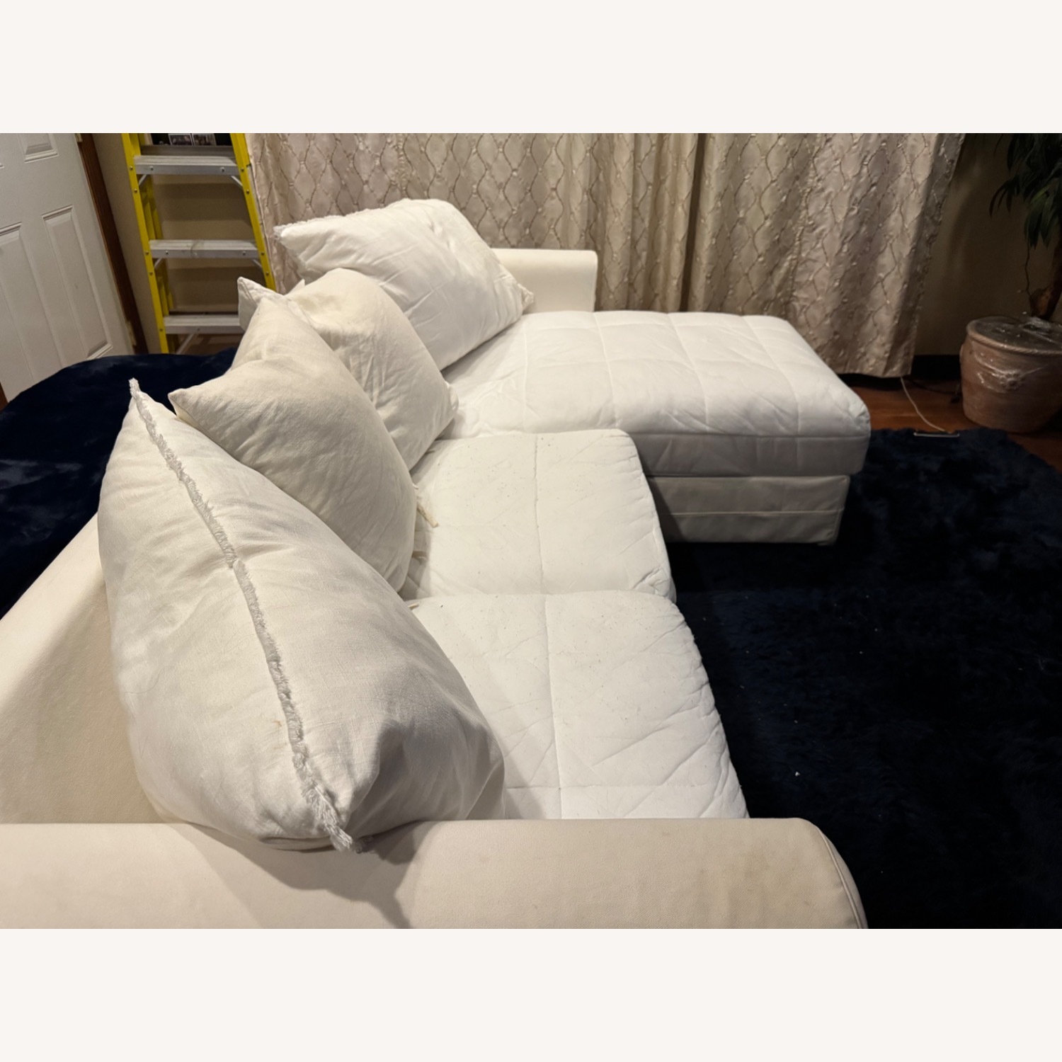 IKEA Harlanda White Fabric 2 Piece Sectional - image-3