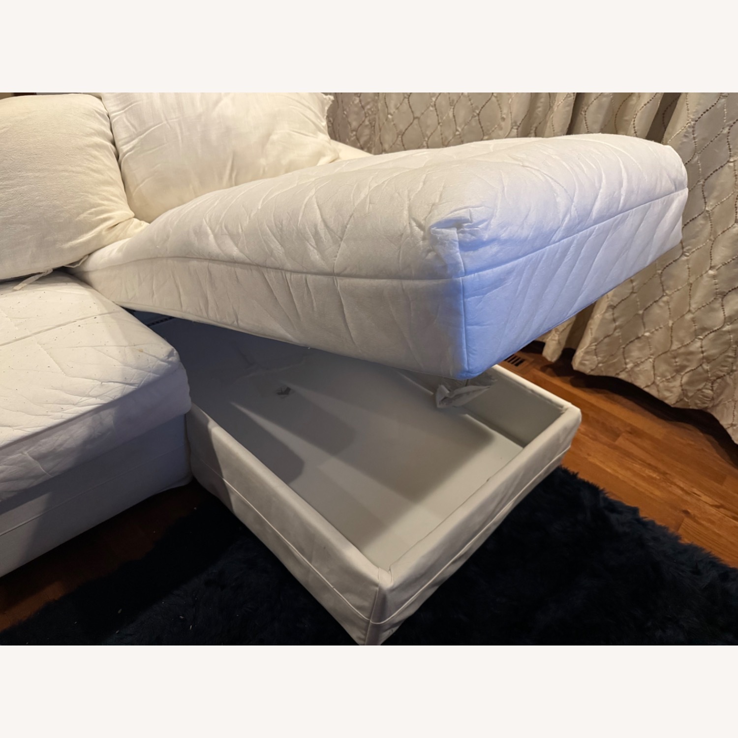 IKEA Harlanda White Fabric 2 Piece Sectional - image-4