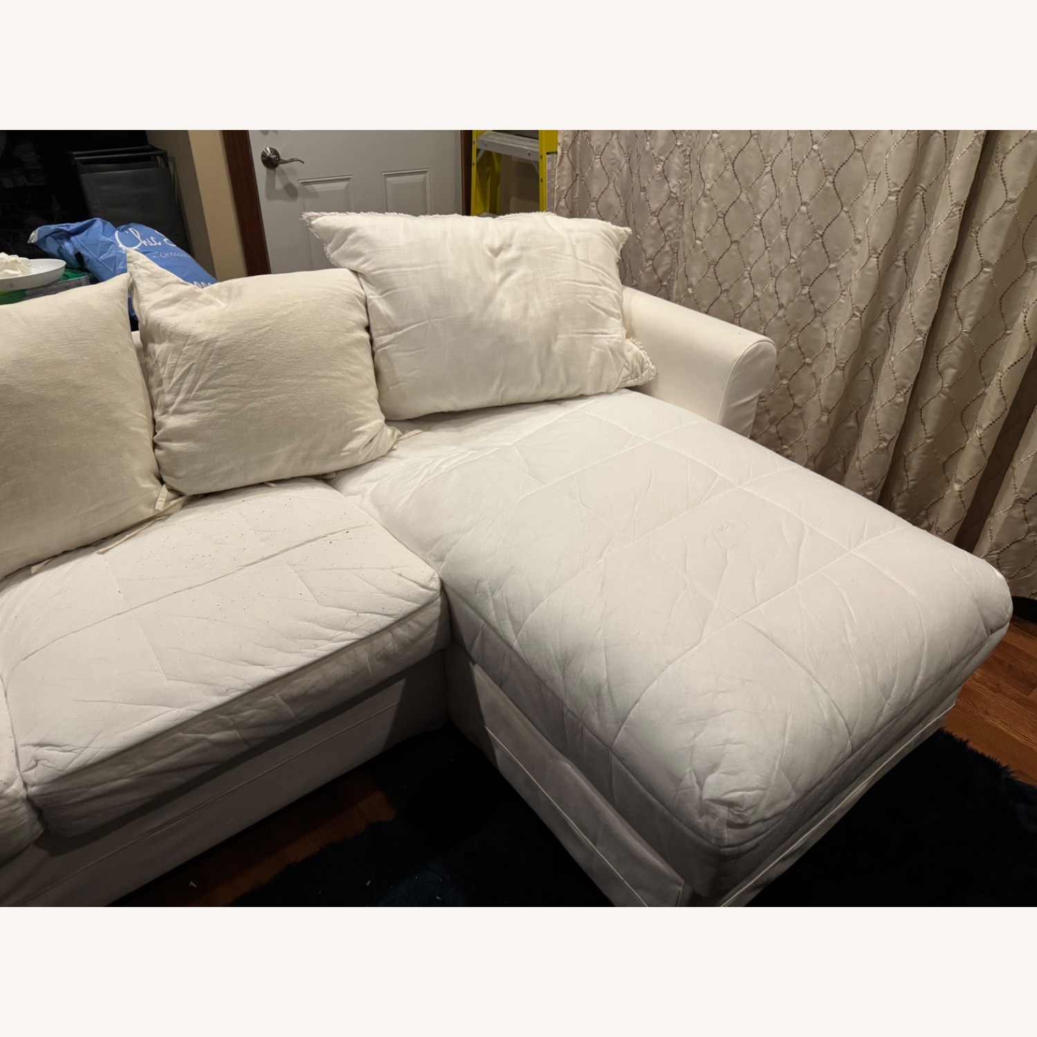 IKEA Harlanda White Fabric 2 Piece Sectional - image-5