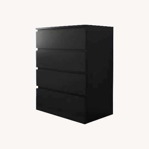 Used IKEA Malm Black Dresser with Glass Top for sale on AptDeco