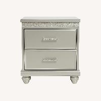 Raymour & Flanigan Silver Nightstand