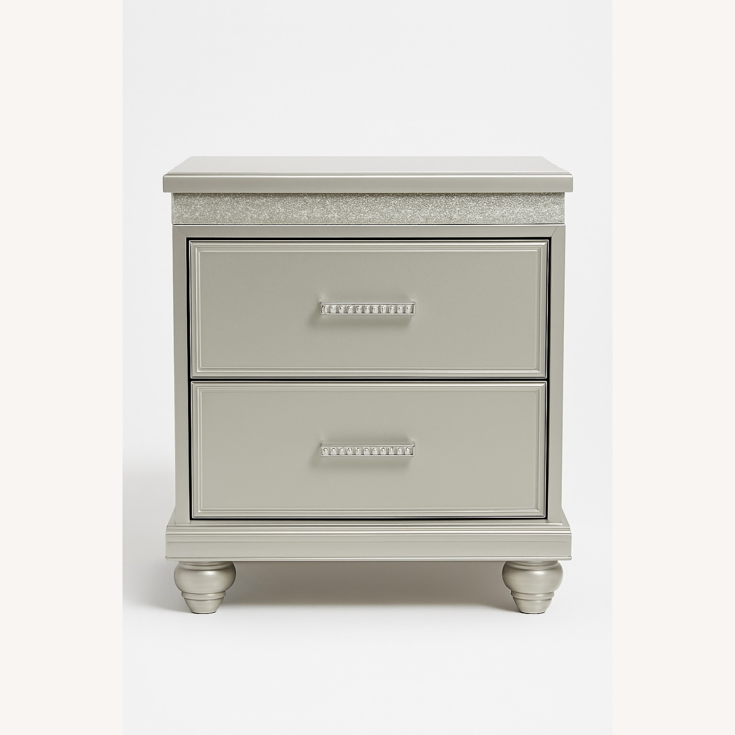 Raymour & Flanigan Silver Nightstand - image-1