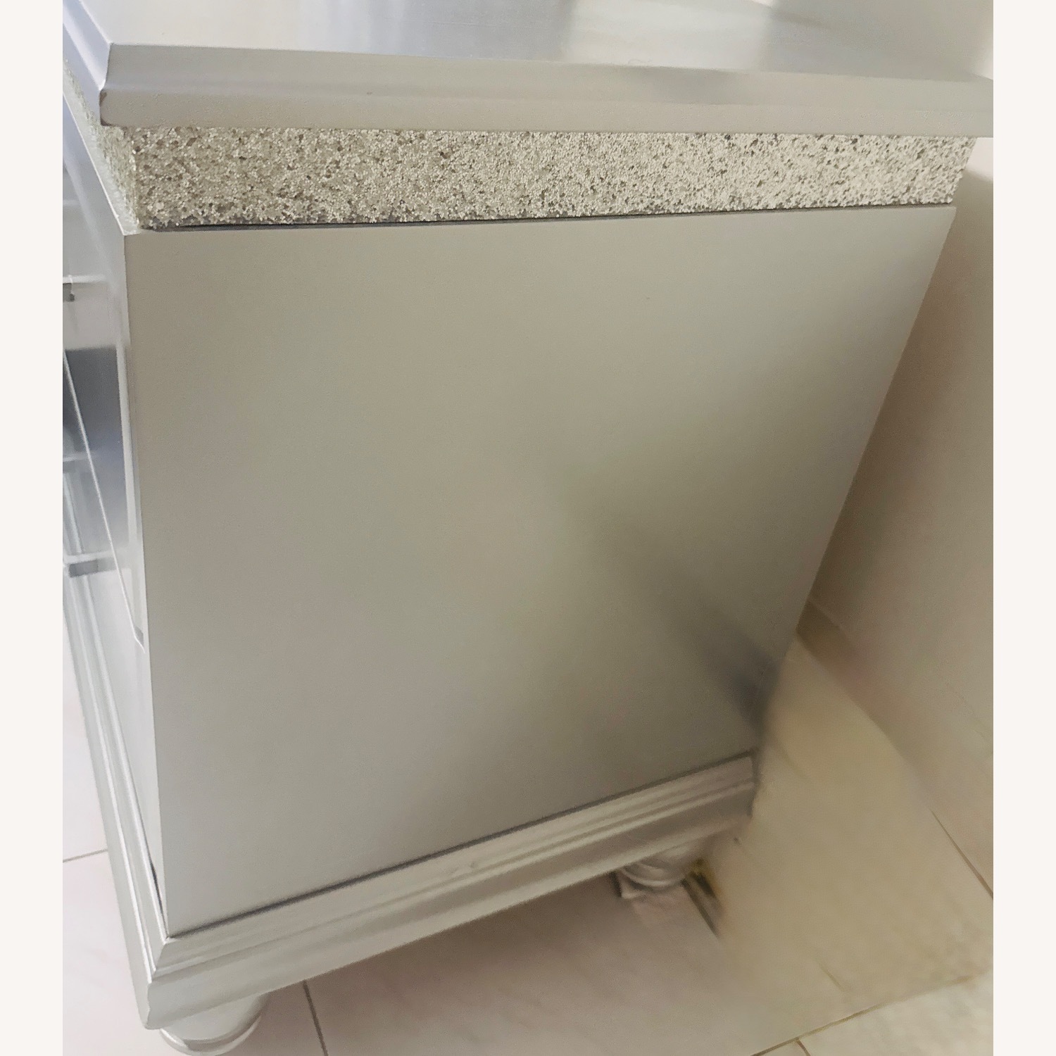 Raymour & Flanigan Silver Nightstand - image-2