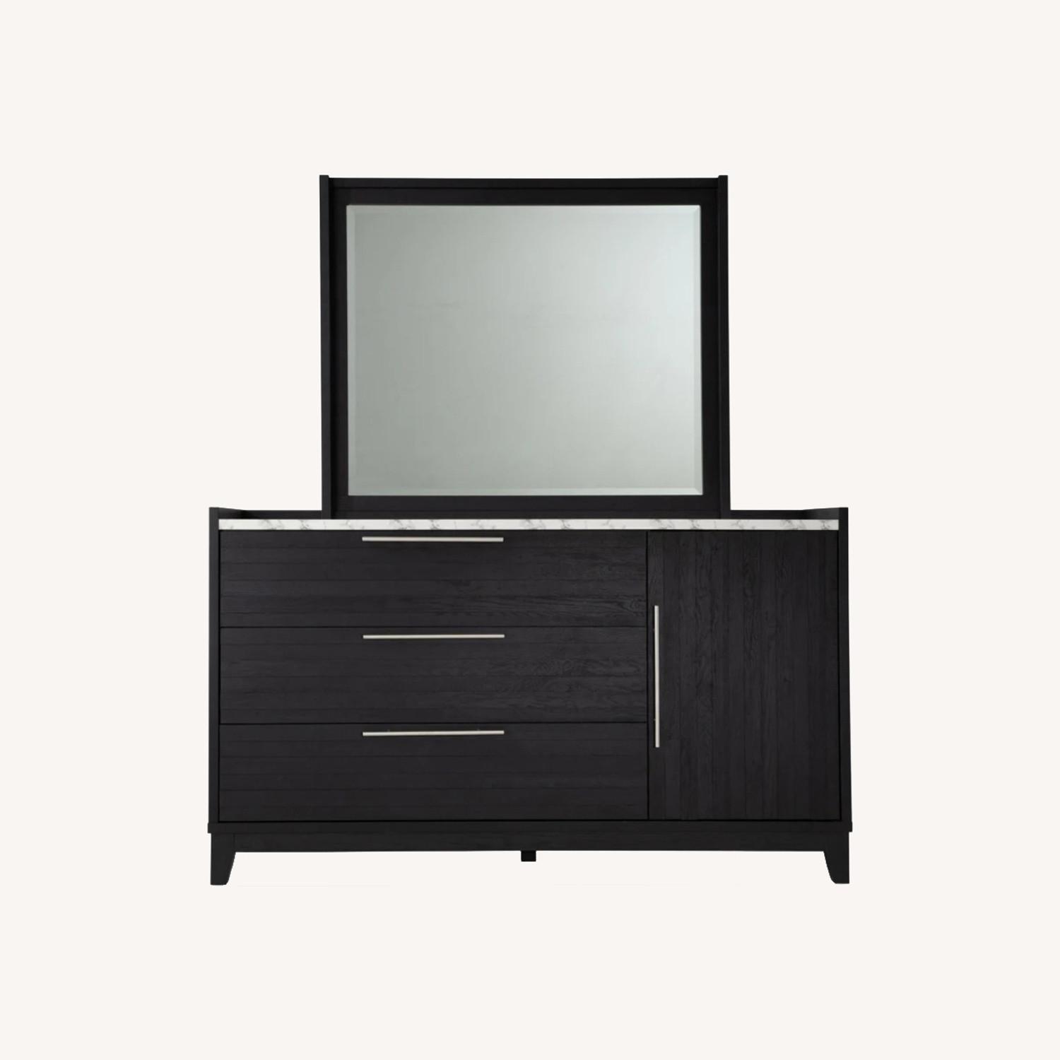 Solitude Espresso 3 Drawer Dresser & Mirror - image-0