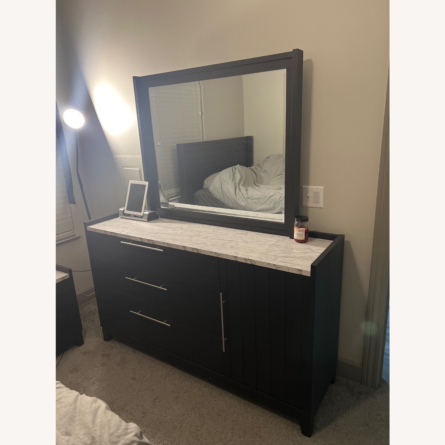 Solitude Espresso 3 Drawer Dresser & Mirror - image-1