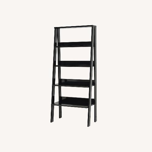 Used Wayfair Black Ladder Bookcase – 5-Shelf, 55” H for sale on AptDeco